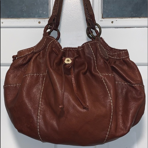 Lucky Brand Vtg Leather Hobo Shoulder Bag - Picture 1 of 11